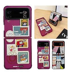 Phone Case For Samsung Galaxy 1 Flip Z Flip 4 Z Flip 3 Flip Full Body Protective Four Corners Drop Resistance Retro PC miniinthebox