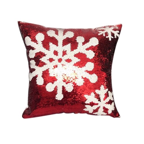 Temas navideños Lentejuelas reversibles mágicas Brillo Funda de almohada