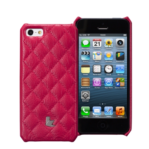 Jisoncase Matelasse funda de cuero genuino para el iPhone 5