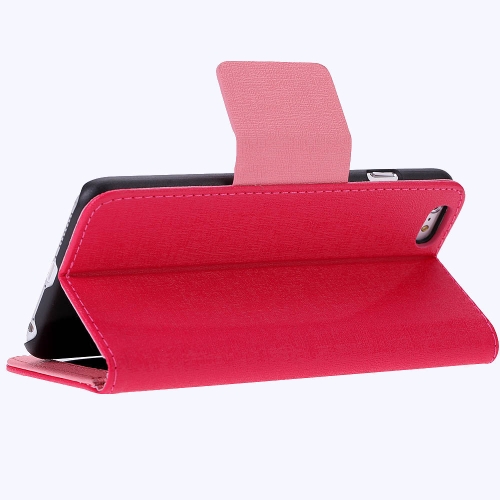Luxury Flip PU Leather Hard Wallet Case Cover Textured Grain Pouch Stand Folded Magnetic Clip for Apple iPhone 6 Plus 5.5