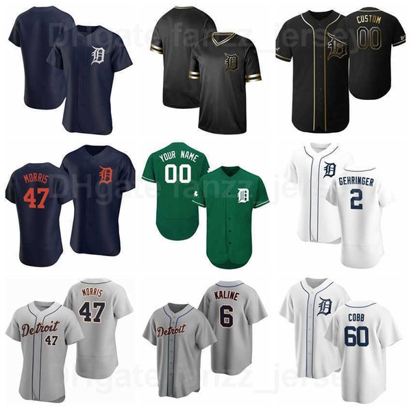 Baseball 5 Hank Greenberg Jerseys 60 Ty Cobb 6 Al Kaline 2 Charlie Gehringer 47 Jack Morris 3 Alan Trammell Flexbase Cool Base Pullover Cooperstown All Stitched