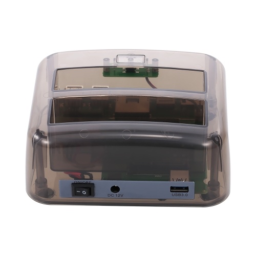 Unidad de acoplamiento de disco duro USB 3.0 a 2.5 / 3.5 pulgadas SATA Estuche de disco duro Dual Bay HDD SSD Instalación sin herramientas de velocidad rápida
