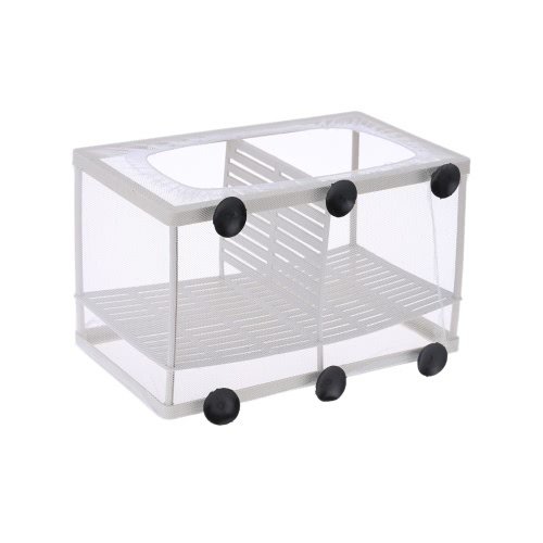 Colgante red incubadora de cría de peces alevines bebé peces criadero aislamiento caja acuario accesorios XL