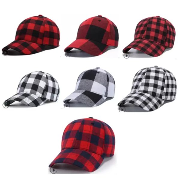Korea Style Plaid Cotton Baseball Caps Ponytail Ball Hat Women Men Peaked Cap Outdoor Snapback Caps Adjustable Hip-hop Visor Hats D9909 WJY591