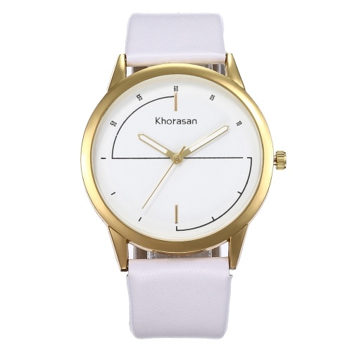 Reloj de banda de cuero de PU simple para mujer