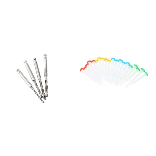 1 Set Dental Quartz Fiber Resin Post 4 Drills High-intensity