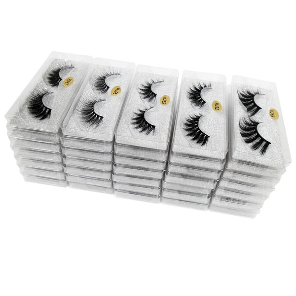 3D Mink Eyelashes wholesale 10 styles Eye makeup Mink False lashes Soft Natural Thick Fake Eyelashes 3D Eye Lashes Extension Beauty Tools