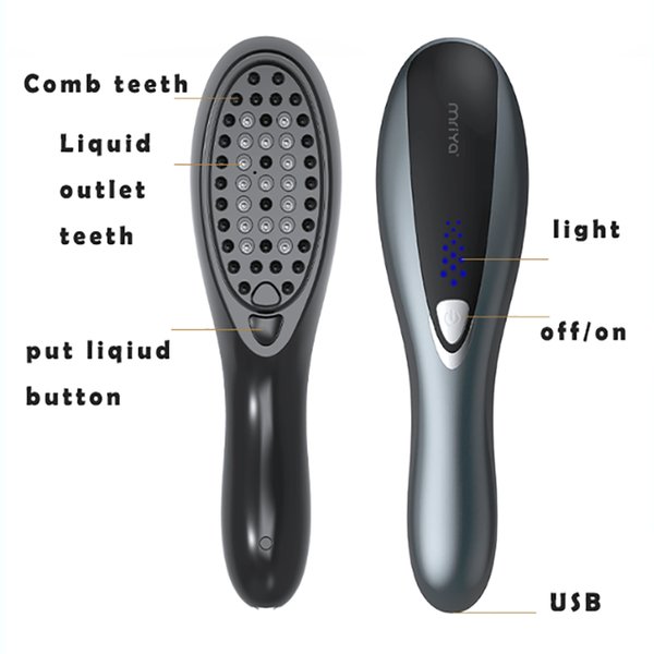 Electric Laser Hair Growth Comb Anti Hair Loss product Massage Therapy Infrared RF Red Light Vibration Massager Brush usbScouts