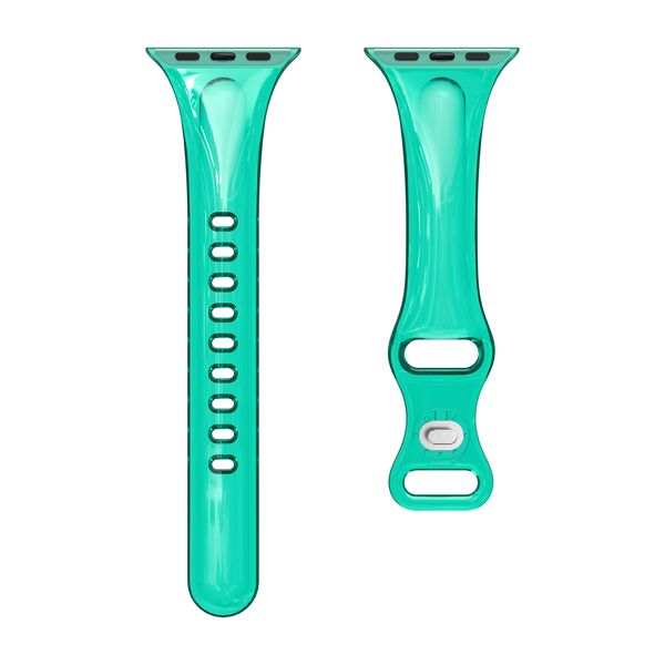 Top designer Watchband Apple Watch Strap Band 38mm 40mm 41mm 42MM 44mm 45MM iwatch 2 3 4 5 6 7 bands TPU Clear Transparent Straps Bracelet Fashion Stripes watchbands USA