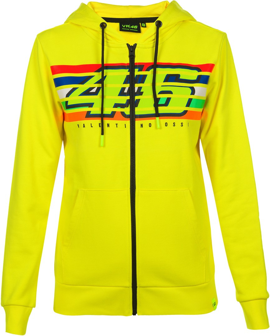 VR 46 Stripes Dames Hoodie Jaune S