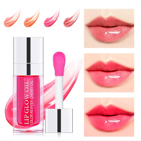 Lip Oil Glow Crystal Jelly Gloss Moisturizing Plumping Lipgloss Tint Long Lasting Nourishing Makeup Sexy Plump Tinted Make Up