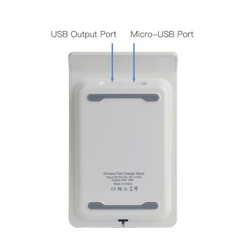Wireless Charging Stand Qi Fast Wireless Charger Charging Pad with Extra USB Output for iPhone 8 Plus/8/X & Samsung Galaxy S8/S8+/S7/S7 Edge/S6 Edge+/Note 5/Note 8 and More