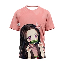 Demon Slayer: Kimetsu no Yaiba Kamado Nezuko T-shirt 3D Graphic T-shirt For Men's Women's Unisex Adults' 3D Print 100% Polyester Lightinthebox
