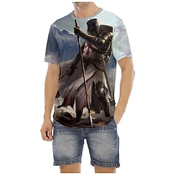 The Last Templar Crusader Knights Templar Crusader T-shirt Cartoon Manga Anime Graphic T-shirt For Men's Women's Unisex Adults' 3D Print 100% Polyester Casual Daily Lightinthebox