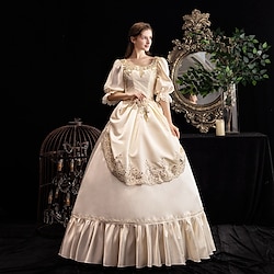 The Marvelous Mrs. Maisel Rococo Medieval Dress Party Costume Masquerade Women's Costume Black Vintage Cosplay Party Masquerade Halloween Lightinthebox