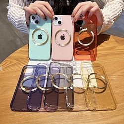 Phone Case For Apple With Magsafe iPhone 14 Pro Max 14 Plus 13 12 11 Pro Max X XR XS Bumper Frame Support Wireless Charging Soft Edges Solid Colored TPU miniinthebox