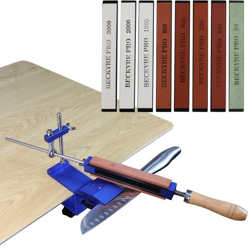 Affûteur de coupeur portable Outils de système d'affûtage de cuisine en métal professionnel Machine de meuleuse de pierre à aiguiser à angle fixe avec des pierres de meulage