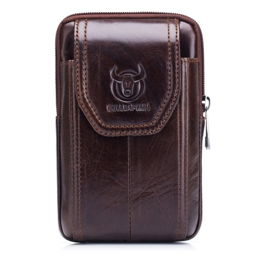 Pochette de ceinture en cuir pour hommes sac banane pochette de téléphone avec boucle de ceinture
