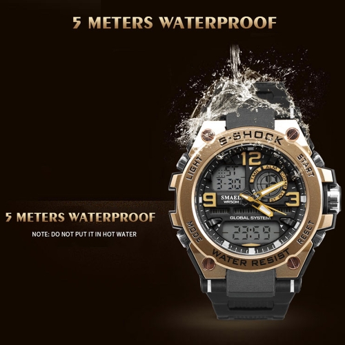 Men's Stylish Sports Multi-function Electronic Waterproof Watch Dual Display Wristwatches