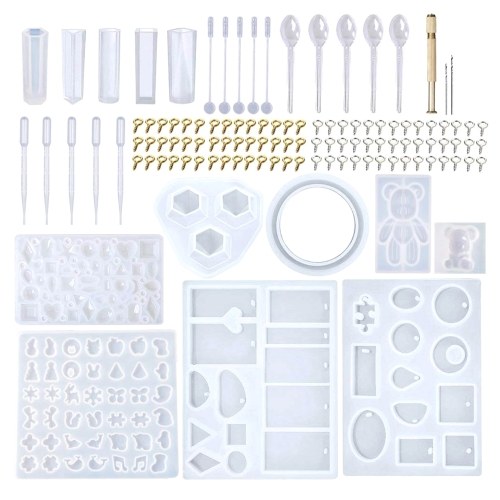 229PCS Cristal Colle Silicone E-arrings P-endant J-ewelry B-racelet Moule