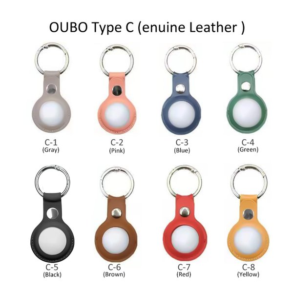 Jiutu Leather PU Protective Cover Case Anti Lose Airtag Location Tracker Cases