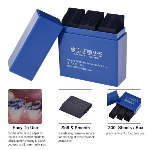 300 Sheet/Box Blue Dental Articulating Paper Strips Dental Lab Products Tool Oral Teeth Care Whitening Material