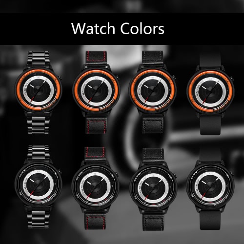 Break Unique Luxury Brand Stainless Steel Quartz Men Watches Analog Camera Style Fashion Man Casual Wristwatch + Box