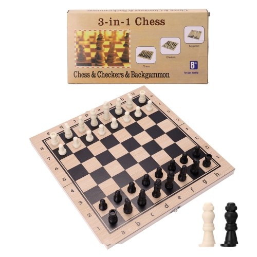 Costume pliant trois-en-un échiquier d'échecs costume de jeu de backgammon jeu d'échecs jeu de société