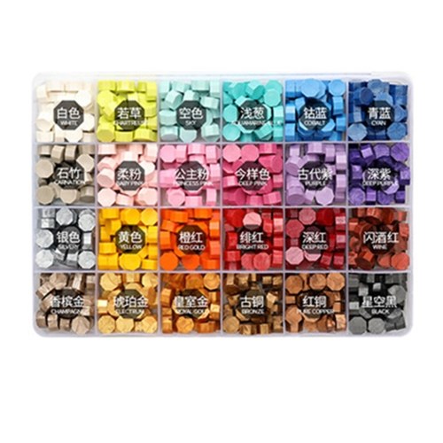 200 pièces perles de cire à cacheter perles de cire colorées avec boîte de rangement pour cachet de cire cartes de timbre enveloppes lettre invitations de mariage emballage scellage décoration projets d'artisanat