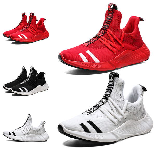 Free Shipping women mens running shoes Black White Red Winter jogging shoes trainers sport sneakers Homemade brand Made in China size 39-44