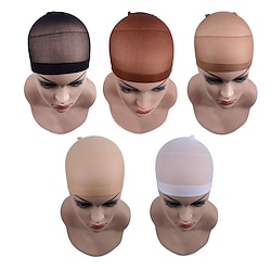 Wig Caps for Women Mixed Material Stocking Wig Cap Extension Connectors Easy to Carry / Durable Christmas / Halloween / Daily Basic / Fashion Nude Dark Brown#2 Brown 2 pcs Lightinthebox