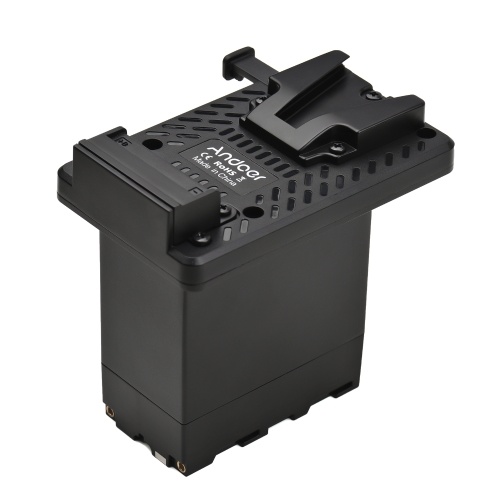 Plaque de batterie de montage en V Andoer V-Lock sur adaptateur de batterie factice NP-F