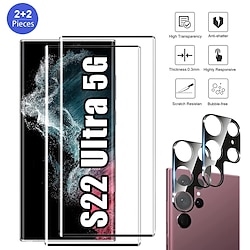 [22Pack] Phone Screen Protector  Camera Lens Protector For Samsung S23 S22 S21 S20 Plus Ultra S21 FE S10 S10 Plus Tempered Glass 9H Hardness Anti-Fingerprint High Definition 3D Touch Compatible Lightinthebox