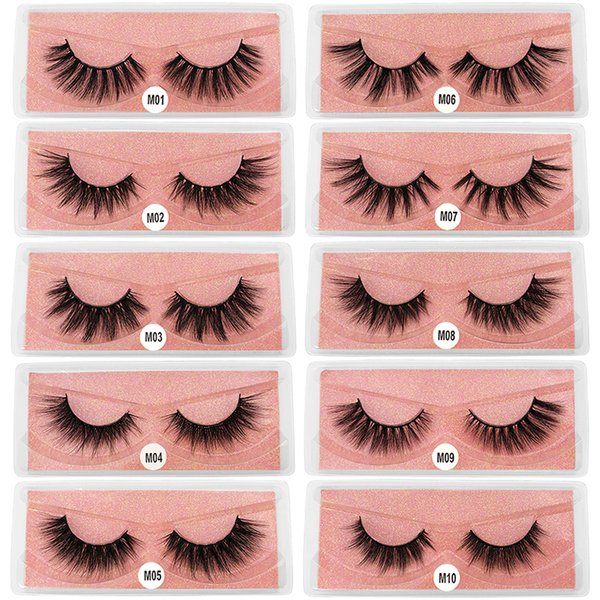 Wholesale Eyelashes 3D Real Mink lashes Bulk Natural Long False Eyelashes Hand Made False Lashes extension