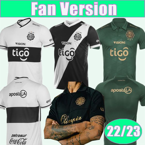 2022 Olimpia 120 Anos Mens Soccer Jerseys 22 23 Asuncion Paraguay league R.ORTIZ W.GONZALEZ D.GONZALEZ S.OTALVARO Home Away 3rd Football Adult Shirts