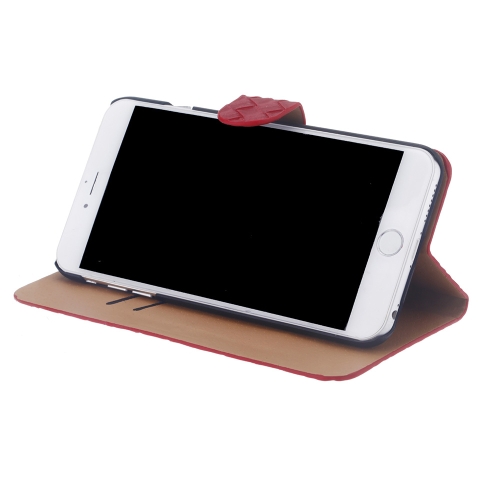 Magnetic Flip Textured PU Leather Case Hard PC Back Cover Skin Pouch Ultra Slim Card Slot for Apple iPhone 6 Plus 5.5