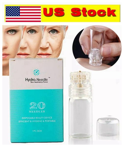Hydra Needle 20 pins Aqua Micro Channel Mesotherapy Gold Needles Fine Touch System derma stamp Anti-Aging CE FDA