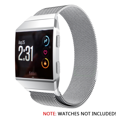 Fashion luxury Mesh Stainless Steel Watch Band for Fitbit ionic 22mm Watch Strap Bracelet Magnetic Clasp Replacement Band