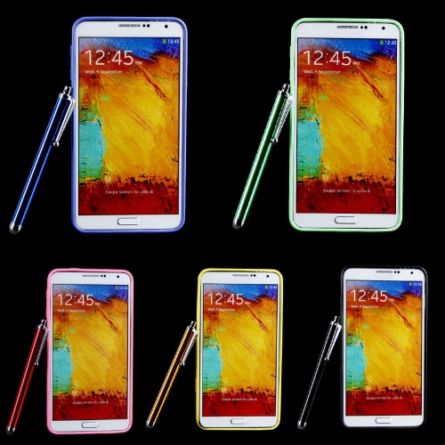 Värvikas TPÜ + PC kaitseraud raami juhul katma Samsung N9000 Galaxy märkuse 3punktisaesitatudmääratlusele + Stylus Pen must