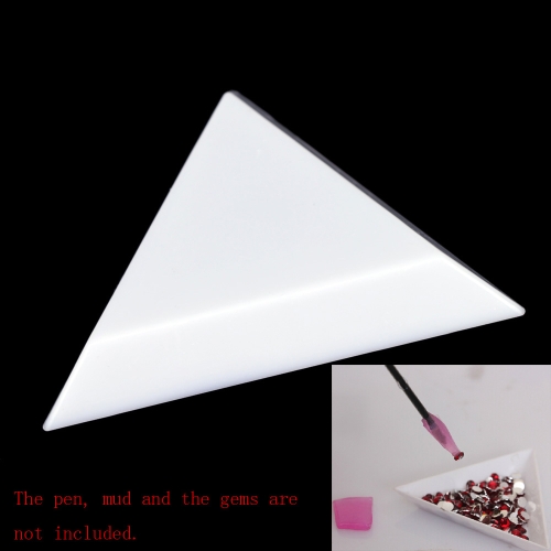 Etiquetas engomadas del clavo del arte accesorios uñas DIY caja de almacenamiento de información de herramientas de perforación de diamante taladro de diamante de imitación la caja Triangular