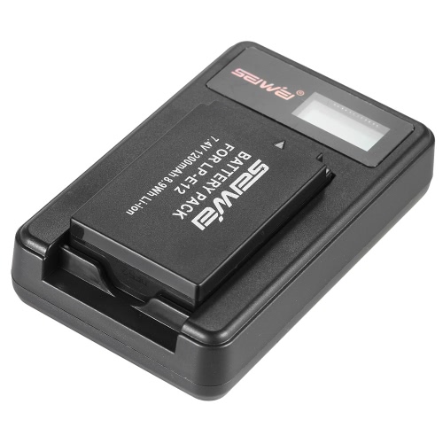LP-E12 2 Pack 7.4V 1200mAh batería recargable de Li-ion batería de reemplazo con los Kit de cargador de USB pantalla LCD para Canon EOS 100D/EOS Rebel SL1/EOS-M/EOS-M2