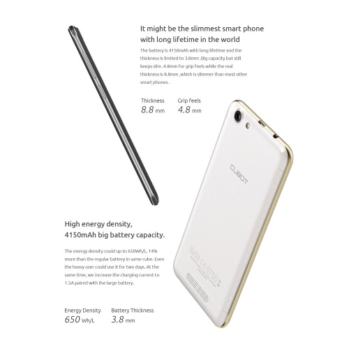 CUBOT Dinosaurio 4G FDD-LTE 2.5D 5.5 HD 64bit MTK6735 3GB + 16GB 5 + 13MP Android 6.0 4150 mAh + CUBOT Dinosaurio + 32GTF card + Earphone + Bobina Winder + Wipe coth + Ring holder Paquete de regalo