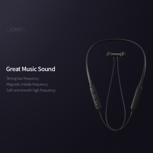 JOWAY H72 Auriculares BT5.0 sin cables Sonido envolvente 3D Sonido deportivo para colgar del cuello Auriculares estéreo BT Auriculares