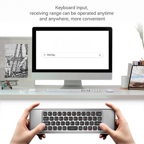 W3 2.4G Air Mouse Clavier sans fil Contrôle vocal Télécommande d'apprentissage IR Détection de mouvement à 6 axes pour Smart TV Android TV BOX PC