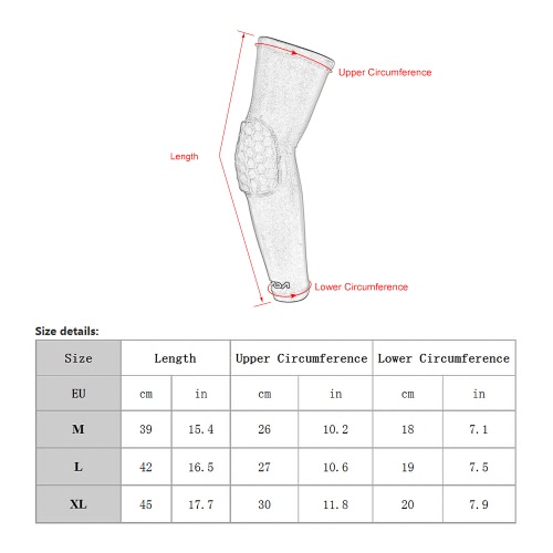 Lixada Basketball Pad Protector Arm Elbow Sleeve Elbow Brace Elastic with Good Permeability