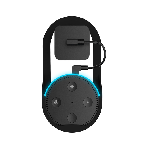 Wall Mount Hanger Stand for Amazon Echo Dot 1st & 2nd Generation Speaker Home Holder in Living Bathrooms Studying Room Black