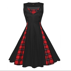 Audrey Hepburn Plus Size Retro Vintage 1950s Cocktail Dress Vintage Dress Dress Flare Dress Women's Costume Vintage Cosplay Event / Party Festival Sleeveless Dress Lightinthebox