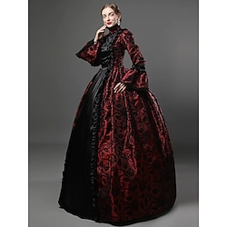 Cinderella Vintage Princess Colonial Period Dress Rococo Victorian Vintage Cosplay Performance Party Halloween 3/4-Length Sleeve Maxi Halloween Lightinthebox