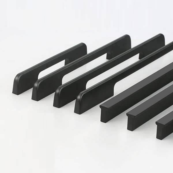 Modern Minimalist Aluminum Alloy Door Handle Black Shoe Cabinet Wardrobe And Cabinet Lengthened Cabinet Door Handle(The logistics price Pls Contact us)