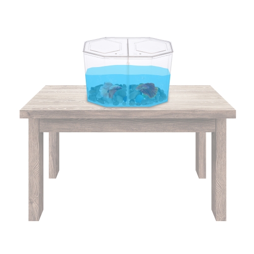 Acuario de peces pequeños Acuario Betta Box Casa de reproductores con acrílico divisor transparente
